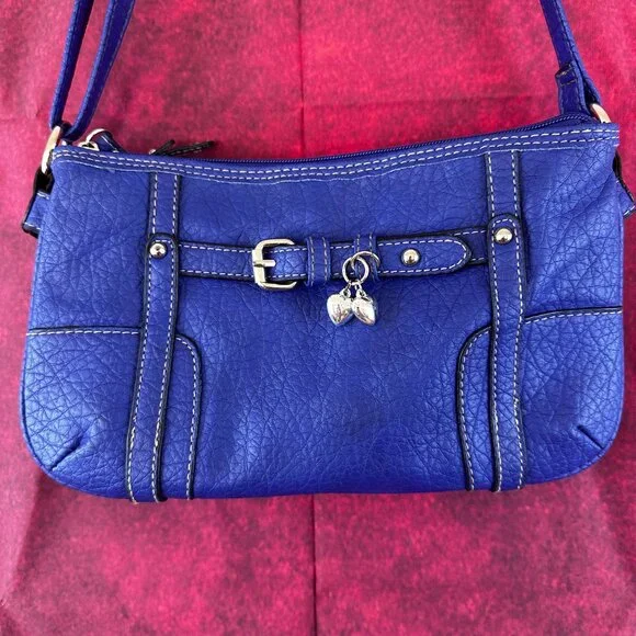 ROSETTI WOMEN PURSE HANDBAG SHOULDER NAVY BLUE 3 POCKET WITH ZIPPER SMALL - Picture 1 of 14
